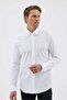 Knitted 100% Mercerized Cotton Comfort Fit White Men's Shirt - 4
