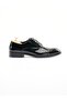 Men's Genuine Leather Lace-Up Patent Leather Shoes - Black Patent Leather - 4