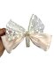 Cream Color Ribbon Figured Stone Detailed Vending Machine Buckle - 2
