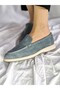 Genuine Leather Women's Blue Suede Shoes |   Elegant Design That Brings Elegance and Comfort Together - 2