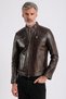 Maroquin Leather Derby Men's Leather Coat - 5