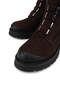 Women's Genuine Leather Brown Nubuck Heeled Boots - 3
