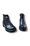 Black Women's Boots with Zipper, Thick Heels, Warm Lining, Genuine Leather - 5