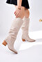 Cng-401 Thick Heel Bellows Long Boots - 4