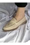 Stylish and Comfortable Genuine Leather Women's Shoes – Beige Suede Design - 4