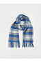 Esvab • Modern & Distinctive Checkered Embroidered Short Tassel Women's Scarf - 2