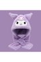 Sanrio Kuromi Cute Purple Color Plush Hooded Scarf - 4