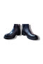 Black Women's Boots with Zipper, Thick Heels, Warm Lining, Genuine Leather - 8