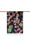 Patterned Silk Shawl - Petunia Patterned - Black - 2
