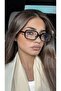 Square Rectangle Bone Transparent Women Men Unisex Blue Light Protect Screen Glasses Eyewear - 2