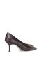 Elit Pm486 K217 Women's Classic Heeled Shoes Brown - 4