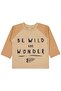 Be Wıld Printed 6-18 Months Sweatshirt - Mustard 6-9 Months