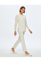 T24K-6001 Uzun Kollu Basic Tunik RAME-BONE - 2