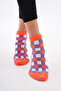 Checkered (Seamless) Cotton Breathable Anti-Sweat Women's Socks - 4