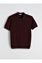 Polo Neck Short Sleeve Men's Knitwear Sweater - 5