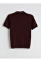 Polo Neck Short Sleeve Men's Knitwear Sweater - 6
