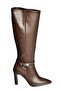 V404020709 Brown Thick Heeled Women's Boots - 6
