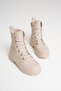 Short Boots Emerald Lace-Up and Zipper Detailed Waterproof Orthopedic Sole Stylish Women's Boots & Booties