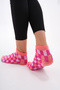 Checkered (Seamless) Cotton Breathable Anti-Sweat Women's Socks - 2