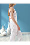 Women's Regular Fit Zero Sleeve U Neck Halter Detail Cotton Blouse - 3