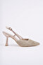 Women's High Heel Shoes Pointed Toe Mesh Look Open Back 8 cm Heel Elegant Stylish Design - 5
