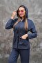 Women's Waist Drawstring Pocket Detailed Zippered Modal Two-Piece Set - 6