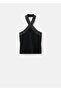 Shiny Halter Neck Blouse - 3