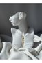 Gold Color Zircon Stone Women's Steel Necklace with Sun and Moon Figures - 3