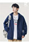Unisex Kangaroo Pocket Oversize Hooded Zippered Sweatshirt / Cardigan - 5