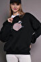 Three Thread Combed Cotton Ş Fleece-Lined B Printed Sweatshirt - 4
