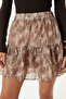 Women's Juliet Earth Lined Flounce Mini Chiffon Woven Skirt - 4