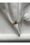 Minimal Phosphosiderite Stone Elastic Gold Color Dorica Ring Handmade