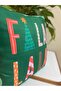 Fa La La La Written Christmas-Themed Double-Sided Suede Throw Pillow Cover - Christmas Throw Pillow Cover - 5