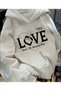 Unisex Men/Women Colorful Love Custom Printed Cotton Oversized Hooded Sweatshirt