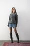 Ruffle Detail Long Sleeve Crew Neck Knitwear Cardigan - Thin Ruffle Mohair Puffy Cardigan - 2