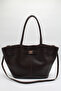 Women's Brown Large Size Faux Leather Magnet Closure Long Strap Hand and Shoulder Bag - 3