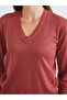 V-Neck Women's Knitwear Sweater - 3