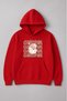 Merry Christmas Santa Claus Print Oversized Unsex Hooded Sweatshirt