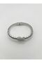 Steel Clover Zircon Stone Handcuffs White - 7