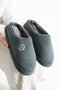 Unisex embroidered velvet soft sole fur-lined slippers - 2