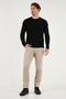 قميص قطني برقبة دائرية قصة ضيقة باسيك 3-pack سويت للرجال SWEAT 5905073S3 - 5