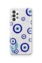 Samsung Galaxy A23 Compatible Night Evil Eye Pattern Transparent Phone Case