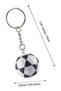 Brazil Altinha Keychain and Bag Ornament with Soccer Ball Figure Black - 3