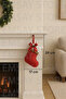 Handmade Christmas Tree Ornament Felt Ornament Stocking, Fireplace Stocking, Pine Tree Stocking, Christmas Stocking 23X16 cm - 2