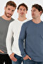 Cotton Crew Neck Slim Fit Basic 3-Pack Sweat Men's Sweat 5905073S3