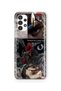 Samsung Galaxy A73 Compatible Devil Face Patterned Transparent Phone Case