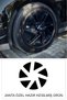 Hyundai Ioniq 6 Compatible Wheel Cover Sticker Set - Glossy Black - 6