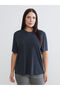 Soulife Black Plus Size Crew Neck Women's T-Shirt 2-Pack - 3