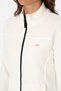Women's Cream Zippered Mock Neck Collar Fleece Sweatshirt 50316729-VR256 - 7
