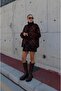 Brown Caridi Diamond Patterned Skirt and Sweater Set - 5